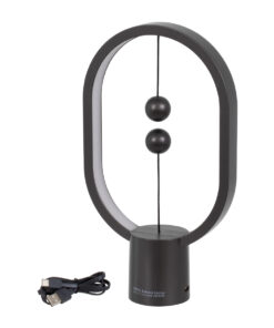 GloboStar® 76544 Επιτραπέζιο Φωτιστικό Πορτατίφ LED 15W 1500lm 360° DC 5V IP20 Θερμό Λευκό 2700K Μαύρο & Λευκό Πλαστικό - Μ14 x Π5.5 x Υ24.8cm - 2 Xρόνια Εγγύηση 20 76544 8