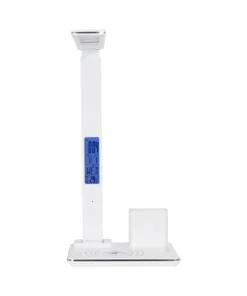 Alternative view of GLOBOSTAR® ZENTIME 76554 Μοντέρνο Επιτραπέζιο Φωτιστικό Γραφείου με Ασύρματη Φόρτιση 15W 3A & Ψηφιακό Ρολόι LED 3.5W 350lm 120° DC 5V με USB-C IP20 Ρυθμιζόμενο Λευκό CCT με Αφή 2700K/4500K/6000K Dimmable - Sanan SMD Chip - Μαύρο - Μ19.5 x Π14.5 x Υ38.8cm - 2 Χρόνια Εγγύηση