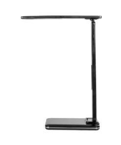 GloboStar® GLOBOSTAR® ZENTIME 76564 Μοντέρνο Επιτραπέζιο Φωτιστικό Γραφείου με Ασύρματη Φόρτιση 10W 2A & Ψηφιακό Ρολόι LED 3.5W 350lm 120° DC 5V με USB-C IP20 Ρυθμιζόμενο Λευκό CCT με Αφή 2700K/4500K/6000K Dimmable - Sanan SMD Chip - Μαύρο - Μ18 x Π12 x Υ40cm - 2 Χρόνια Εγγύηση