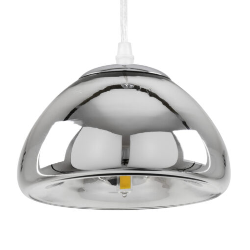 GloboStar® GLOBOSTAR® CRISTIN 00756 Μοντέρνο Κρεμαστό Φωτιστικό Οροφής με Ντουί 1 x G4 AC 220-240V IP20 - Ασημί - Μ18 x Π18 x Υ13cm