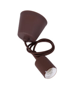 GLOBOSTAR® CABLITO 61561 Μοντέρνο Κρεμαστό Φωτιστικό Οροφής με Ντουί 1 x E27 AC 220-240V IP20 - Καφέ - Μ4 x Π4 x Υ110cm 9 76c5e1 91012 4