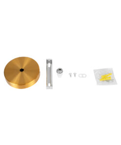 Alternative view of GloboStar® DIY 77503 Επιτοίχια Στρογγυλή Ροζέτα - Βάση για 1 Κρεμαστό Φωτιστικό - Φ10 x Υ2cm - Χρυσό - Μεταλλικό - 5 Χρόνια Εγγύηση