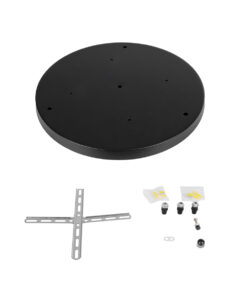 Alternative view of GloboStar® DIY 77541 Επιτοίχια Στρογγυλή Ροζέτα - Βάση για 3 Κρεμαστά Φωτιστικά - Φ40 x Υ3cm - Μαύρο - Μεταλλικό - 5 Χρόνια Εγγύηση