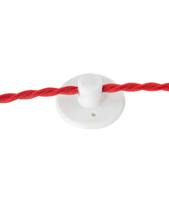 Alternative view of GloboStar® DIY 77561 Επιτοίχιο Εξάρτημα Στήριξης Καλωδίου Φωτιστικού - Φ4.5 x Υ2cm - Λευκό - Σιλικόνης - 5 Χρόνια Εγγύηση