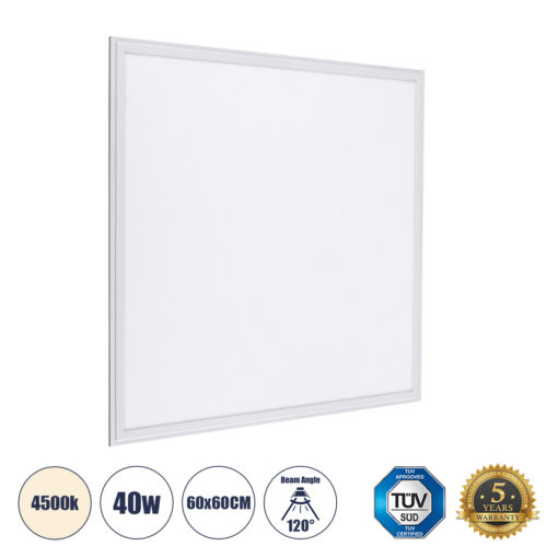 GloboStar® GloboStar® 60207 Χωνευτό LED Panel Milky Super Slim 60x60cm 40W 3800lm 120° CRI≥80Ra UGR