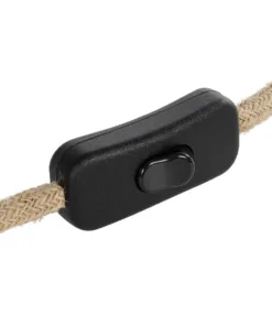 GLOBOSTAR® WHIP 77660 Μοντέρνο DIY Φωτιστικό με Υφασμάτινο Καλώδιο, Ντουί 1 x E27, Διακόπτη On/Off & Πρίζα AC 220-240V IP20 - Μπεζ & Μαύρο - Μ140 x Π5.8 x Υ5.8cm 5 Διακόπτη On/Off & Πρίζα AC 220-240V IP20 - Μπεζ & Μαύρο - Μ140 x Π5.8 x Υ5.8cm