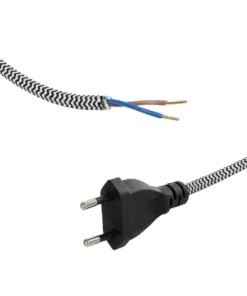 Ντουί 1 x E27 & Διακόπτη On/Off AC 220-240V IP20 - Ασημί & Μαύρο - Μ140 x Π2.7 x Υ1.9cm