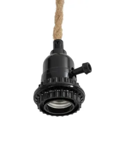 GLOBOSTAR® WHIP 77676 Μοντέρνο DIY Φωτιστικό με Υφασμάτινο Καλώδιο, Ντουί 3 x E27, Διακόπτη On/Off & Πρίζα AC 220-240V IP20 - Μπεζ & Μαύρο - Μ650 x Π5.5 x Υ100cm 13 77676 5