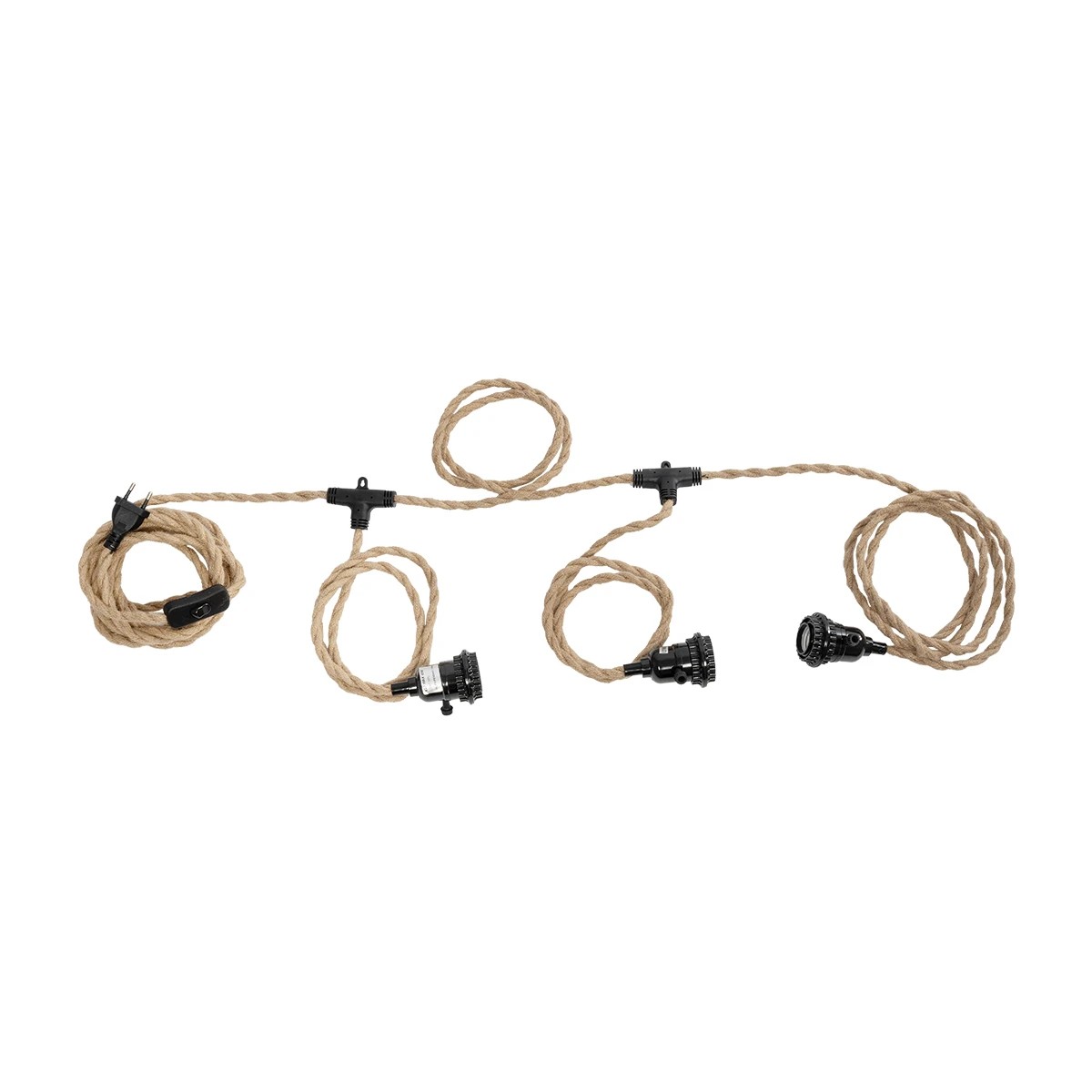 GLOBOSTAR® WHIP 77676 Μοντέρνο DIY Φωτιστικό με Υφασμάτινο Καλώδιο, Ντουί 3 x E27, Διακόπτη On/Off & Πρίζα AC 220-240V IP20 - Μπεζ & Μαύρο - Μ650 x Π5.5 x Υ100cm 9 GLOBOSTAR® WHIP 77676 Μοντέρνο DIY Φωτιστικό με Υφασμάτινο Καλώδιο, Ντουί 3 x E27, Διακόπτη On/Off & Πρίζα AC 220-240V IP20 - Μπεζ & Μαύρο - Μ650 x Π5.5 x Υ100cm - Image 8