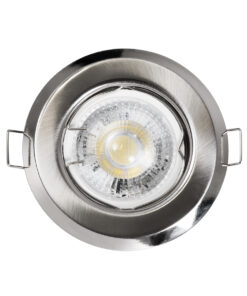 GLOBOSTAR® RAFY 77809 Χωνευτή Βάση για Σποτ MR16 με Ντουί GU10/GU5.3 IP20 - Νίκελ Βούρτσας - Μ8.3 x Π8.3 x Υ3.1cm / Q6cm 11 77809 5