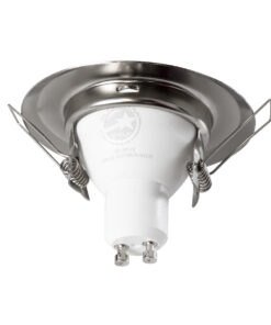 GLOBOSTAR® RAFY 77809 Χωνευτή Βάση για Σποτ MR16 με Ντουί GU10/GU5.3 IP20 - Νίκελ Βούρτσας - Μ8.3 x Π8.3 x Υ3.1cm / Q6cm 12 77809 6