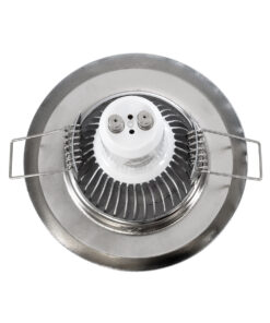 GLOBOSTAR® RAFY 77810 Χωνευτή Βάση για Σποτ MR16 με Ντουί GU10/GU5.3 IP20 - Νίκελ Χρώμιο - Μ8.3 x Π8.3 x Υ3.1cm / Q6cm 11 77810 4