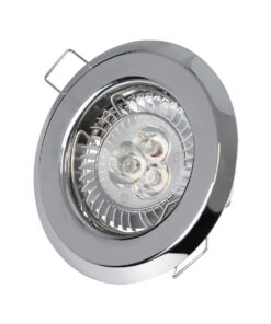 GLOBOSTAR® RAFY 77810 Χωνευτή Βάση για Σποτ MR16 με Ντουί GU10/GU5.3 IP20 - Νίκελ Χρώμιο - Μ8.3 x Π8.3 x Υ3.1cm / Q6cm 12 77810 5