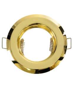 Alternative view of GloboStar® DELTA 77811 Χωνευτό Στρόγγυλο Σποτ Οροφής για Λάμπα MR16 με Βάση GU5.3 ή GU10 - IP20 - Μεταλλικό - Φ83 x Υ31mm - Χρυσό Πλατίνα - 5 Χρόνια Εγγύηση