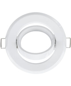 GLOBOSTAR® RAFY 77814 Χωνευτή Κινούμενη Βάση για Σποτ MR16 με Ντουί GU10/GU5.3 IP20 - Λευκό - Μ9.2 x Π9.2 x Υ3.1cm / Q7cm 12 77814 3