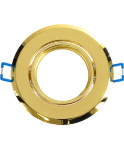 Alternative view of GloboStar® DELTA 77818 Χωνευτό Κινούμενο Στρόγγυλο Σποτ Οροφής για Λάμπα MR16 με Βάση GU5.3 ή GU10 - IP20 - Μεταλλικό - Φ92 x Υ28mm - Χρυσό Πλατίνα - 5 Χρόνια Εγγύηση