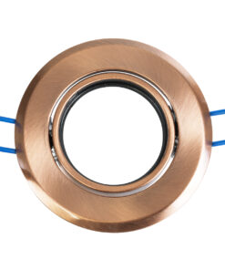 Alternative view of GloboStar® DELTA 77819 Χωνευτό Κινούμενο Στρόγγυλο Σποτ Οροφής για Λάμπα MR16 με Βάση GU5.3 ή GU10 - IP20 - Μεταλλικό - Φ92 x Υ28mm - Χάλκινο - 5 Χρόνια Εγγύηση