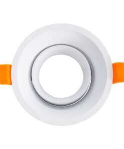 Alternative view of GloboStar® ALPHA 77830 Χωνευτό Κινούμενο Στρόγγυλο Σποτ Οροφής για Λάμπα MR16/GU10 - IP20 - Χυτό Αλουμίνιο - Φ9.4 x Υ4.2cm - Λευκό - 5 Χρόνια Εγγύηση