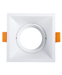 Alternative view of GloboStar® ALPHA 77832 Χωνευτό Κινούμενο Τετράγωνο Σποτ Οροφής για Λάμπα MR16/GU10 - IP20 - Χυτό Αλουμίνιο - Μ9 x Π9 x Υ4.5cm - Λευκό - 5 Χρόνια Εγγύηση