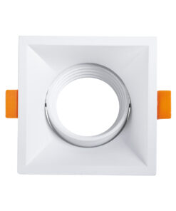 GloboStar® ALPHA 77832 Χωνευτό Κινούμενο Τετράγωνο Σποτ Οροφής για Λάμπα MR16/GU10 - IP20 - Χυτό Αλουμίνιο - Μ9 x Π9 x Υ4.5cm - Λευκό - 5 Χρόνια Εγγύηση 11 77832 3