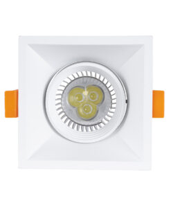 GloboStar® ALPHA 77832 Χωνευτό Κινούμενο Τετράγωνο Σποτ Οροφής για Λάμπα MR16/GU10 - IP20 - Χυτό Αλουμίνιο - Μ9 x Π9 x Υ4.5cm - Λευκό - 5 Χρόνια Εγγύηση 14 77832 6