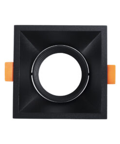 Alternative view of GloboStar® ALPHA 77833 Χωνευτό Κινούμενο Τετράγωνο Σποτ Οροφής για Λάμπα MR16/GU10 - IP20 - Χυτό Αλουμίνιο - Μ9 x Π9 x Υ4.5cm - Μαύρο - 5 Χρόνια Εγγύηση