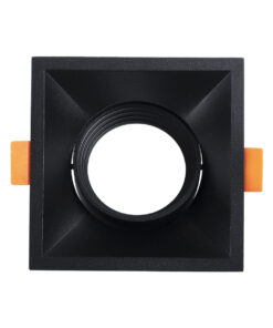 GloboStar® ALPHA 77833 Χωνευτό Κινούμενο Τετράγωνο Σποτ Οροφής για Λάμπα MR16/GU10 - IP20 - Χυτό Αλουμίνιο - Μ9 x Π9 x Υ4.5cm - Μαύρο - 5 Χρόνια Εγγύηση 11 77833 3