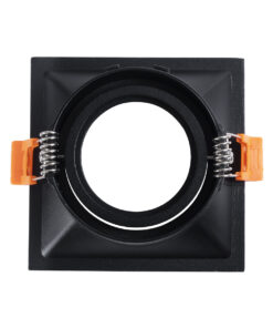 GloboStar® ALPHA 77833 Χωνευτό Κινούμενο Τετράγωνο Σποτ Οροφής για Λάμπα MR16/GU10 - IP20 - Χυτό Αλουμίνιο - Μ9 x Π9 x Υ4.5cm - Μαύρο - 5 Χρόνια Εγγύηση 12 77833 4