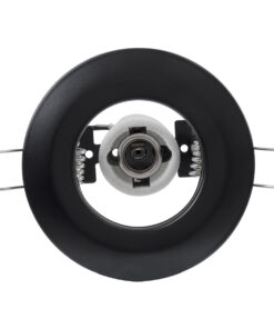 Alternative view of GloboStar® ALIBA 77841 Χωνευτή Στρογγυλή Μεταλλική Βάση Μπετού για Λάμπα R50 με Ντουί E14 AC 220-240V IP20 Φ9.2 x Υ9.5cm - Μαύρη - 5 Years Warranty