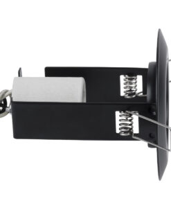 GloboStar® ALIBA 77841 Χωνευτή Στρογγυλή Μεταλλική Βάση Μπετού για Λάμπα R50 με Ντουί E14 AC 220-240V IP20 Φ9.2 x Υ9.5cm - Μαύρη - 5 Years Warranty 8 77841 3