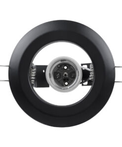 Alternative view of GloboStar® ACIDA 77845 Χωνευτή Στρογγυλή Μεταλλική Βάση Μπετού για Λάμπα R63 με Ντουί E27 AC 220-240V IP20 Φ11 x Υ11cm - Μαύρη - 5 Years Warranty