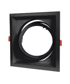 GloboStar® VITA 77853 Χωνευτό Κινούμενο Τετράγωνο Σποτ Οροφής για Λάμπα AR111 - IP20 - Χυτό Αλουμίνιο - Μ18 x Π18 x Υ4.5cm - Μαύρο - 5 Χρόνια Εγγύηση 11 77853 3