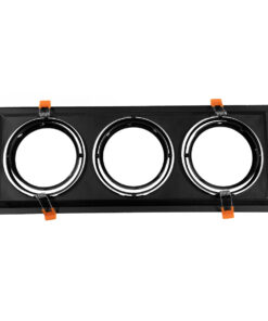 Alternative view of GLOBOSTAR® VITA 77857 Χωνευτή Κινούμενη Βάση για 3 x Σποτ AR111 με Ντουί GU10/GU5.3 IP20 - Μαύρο Ματ - Μ48.7 x Π18 x Υ5.5cm / Q47.5 x 17cm