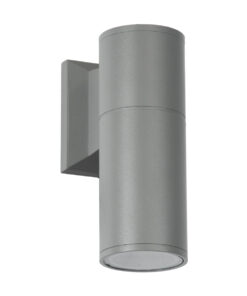 Alternative view of GloboStar® WALLY 77874 Φωτιστικό Τοίχου - Απλίκα Αρχιτεκτονικού Φωτισμού Εσωτερικού/Εξωτερικού Χώρου Up or Down Μονόφωτο 1 x GU10 AC220-240V Αδιάβροχο IP65 - Σώμα Αλουμινίου & Tempered Glass - Μ6.4 x Π11 x Υ17cm - Γκρί- 5 Years Warranty
