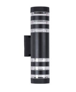 Alternative view of GLOBOSTAR® ORION 77883 Μοντέρνο Φωτιστικό Τοίχου - Απλίκα με Ντουί 2 x GU10 AC 220-240V Αδιάβροχο IP65 - Μαύρο Ματ - Μ9 x Π15 x Υ35.5cm