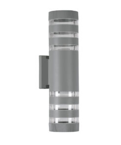 GLOBOSTAR® ORION 77885 Μοντέρνο Φωτιστικό Τοίχου - Απλίκα με Ντουί 2 x GU10 AC 220-240V Αδιάβροχο IP65 - Γκρι Ματ - Μ9 x Π15 x Υ35.5cm 10 77885 2