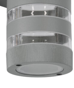 GLOBOSTAR® ORION 77885 Μοντέρνο Φωτιστικό Τοίχου - Απλίκα με Ντουί 2 x GU10 AC 220-240V Αδιάβροχο IP65 - Γκρι Ματ - Μ9 x Π15 x Υ35.5cm 14 77885 6