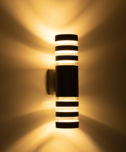 GLOBOSTAR® ORION 77885 Μοντέρνο Φωτιστικό Τοίχου - Απλίκα με Ντουί 2 x GU10 AC 220-240V Αδιάβροχο IP65 - Γκρι Ματ - Μ9 x Π15 x Υ35.5cm 15 77885 7