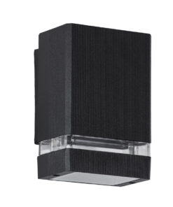 Alternative view of GLOBOSTAR® QUATRO 77892 Μοντέρνο Φωτιστικό Τοίχου - Απλίκα με Ντουί 1 x GU10 AC 220-240V Αδιάβροχο IP65 - Μαύρο Ματ - Μ11 x Π10 x Υ16.5cm