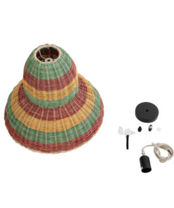 GLOBOSTAR® CABALLEROS 02057 Boho Κρεμαστό Φωτιστικό Οροφής με Ντουί 1 x E27 AC 220-240V IP20 - Πολύχρωμο - Μ40 x Π40 x Υ30cm 19 77a923 02057 10