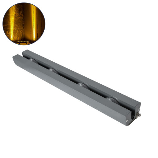 GloboStar® GLOBOSTAR® WINDOW-ARTE 90723 Αρχιτεκτονικό Φωτιστικό Ανάδειξης Παραθύρων Window Light LED 36W 3240lm 8x180° DC 24V Αδιάβροχο IP67 Θερμό Λευκό 2700K Dimmable - Γκρι Ανθρακί - Μ50 x Π7 x Υ4.5cm - 3 Χρόνια Εγγύηση