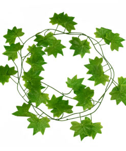 Alternative view of GloboStar® 78116 Τεχνητό Κρεμαστό Φυτό Διακοσμητική Γιρλάντα Λουλουδιών με 30 Πράσινα Φύλλα Σφενδάμης M20 x Π20 x Υ220cm