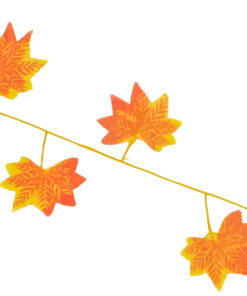 GloboStar® 78117 Τεχνητό Κρεμαστό Φυτό Διακοσμητική Γιρλάντα Λουλουδιών με 30 Πορτοκαλί Φύλλα Σφενδάμης M20 x Π20 x Υ220cm 8 78117 3