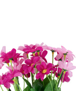 Alternative view of GloboStar® 78206 Τεχνητό Φυτό Μπουκέτο Διακοσμητικών Λουλουδιών με 7 Φούξια Μαργαρίτες M20 x Υ35 x Π20cm