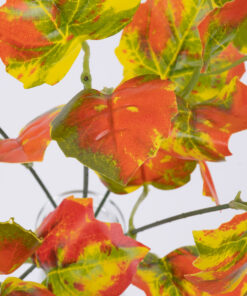 GloboStar® GloboStar® VIRGINIA CREEPER 78216 Τεχνητό Φυτό Παρθενόκισσος - Μπουκέτο Διακοσμητικών Φυτών - Κλαδιών με Φύλλωμα Πορτοκαλί - Κόκκινο - Πράσινο - Κίτρινο Υ35cm