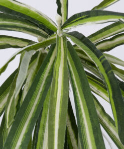 GloboStar® GloboStar® SPIDER PLANT 78217 Τεχνητό Φυτό Χλωρόφυτο - Μπουκέτο Διακοσμητικών Φυτών - Κλαδιών με Φύλλωμα Πράσινο - Κίτρινο - Λευκό Υ60cm