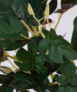 GloboStar® GloboStar® BELLYACHE BUSH 78219 Τεχνητό Φυτό Γιατρόφα - Μπουκέτο Διακοσμητικών Φυτών - Κλαδιών με Φύλλωμα Πράσινο - Κίτρινο - Κόκκινο Υ28cm