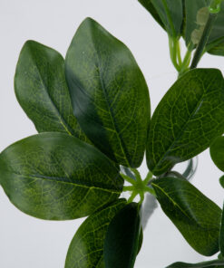 GloboStar® GloboStar® SCHEFFLERA 78222 Τεχνητό Φυτό Σεφλέρα - Μπουκέτο Διακοσμητικών Φυτών - Κλαδιών με Φύλλωμα Πράσινο Υ30cm