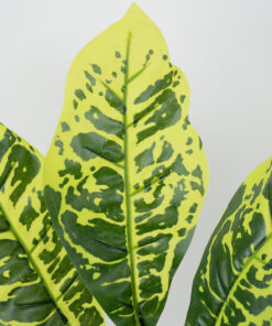 GloboStar® GloboStar® GREEN CROTON 78226 Τεχνητό Φυτό Κροτώνας Πράσινος - Μπουκέτο Διακοσμητικών Φυτών - Κλαδιών με Φύλλωμα Πράσινο Υ44cm