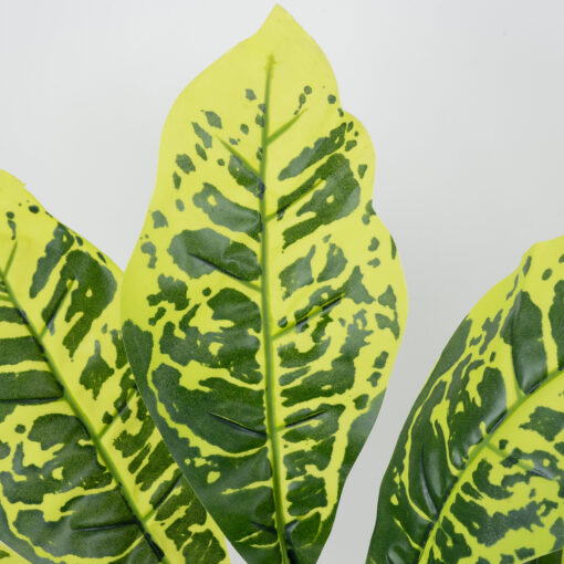GloboStar® GloboStar® GREEN CROTON 78226 Τεχνητό Φυτό Κροτώνας Πράσινος - Μπουκέτο Διακοσμητικών Φυτών - Κλαδιών με Φύλλωμα Πράσινο Υ44cm